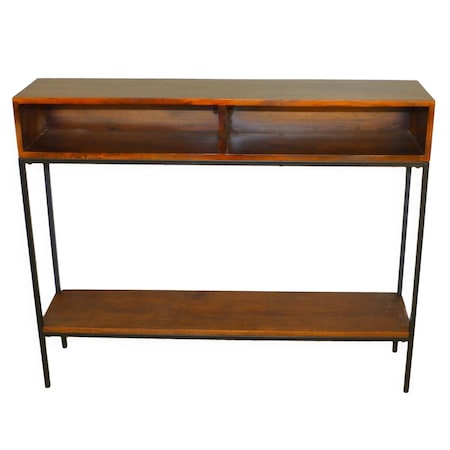 Guest Room Edvin Console, Chestnut & Black - 9.5 x 42 x 34 in. GU2549233